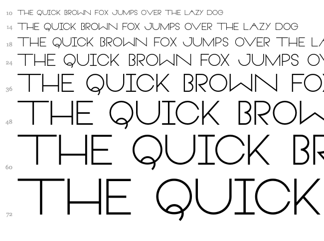 Veron font waterfall